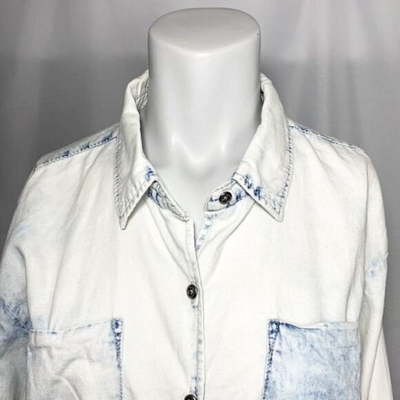 VANILLA STAR Bleached out denim top - Picture 4 of 6